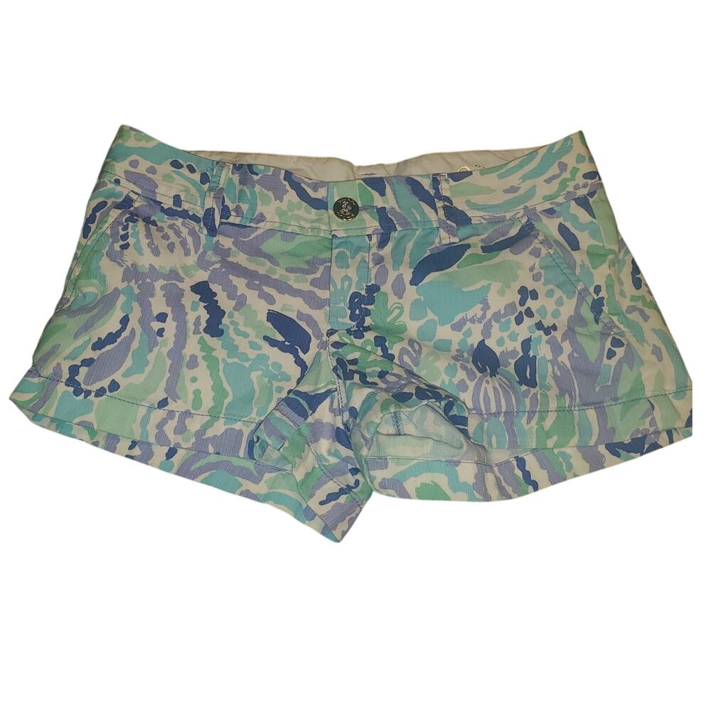 Lilly Pulitzer Size 0 (30x2.5 ) SHORT Walsh Lilac Nice Ink Shorts Beach Preppy